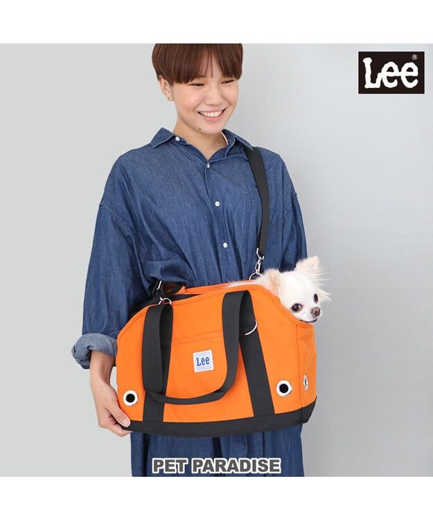 PET PARADISE Lee アウトドアキャリーバッグ  四角 【超小型犬】 オレンジ