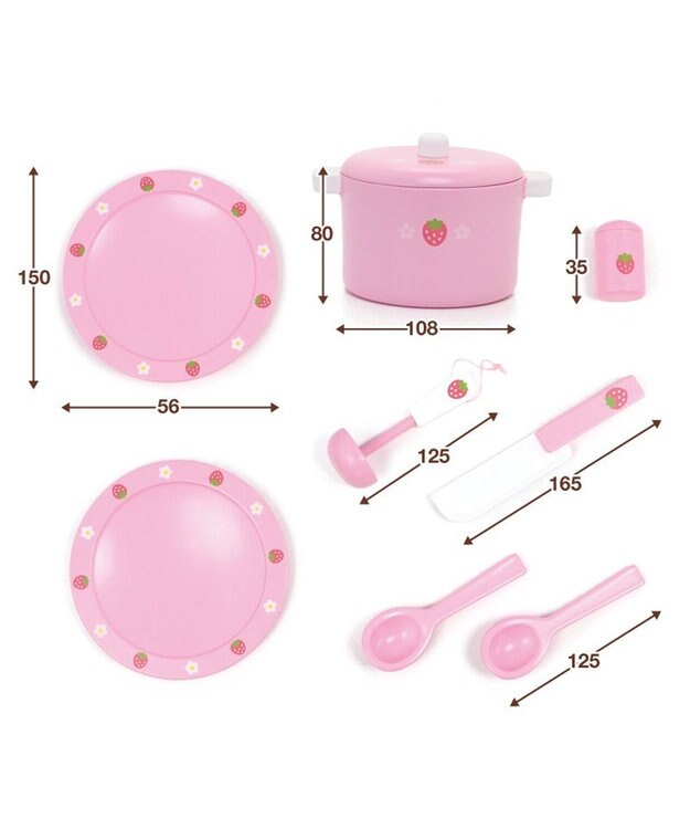 Mother garden マザーガーデン  野いちご ままごと おりょうり 入門 セット ピンク(淡)