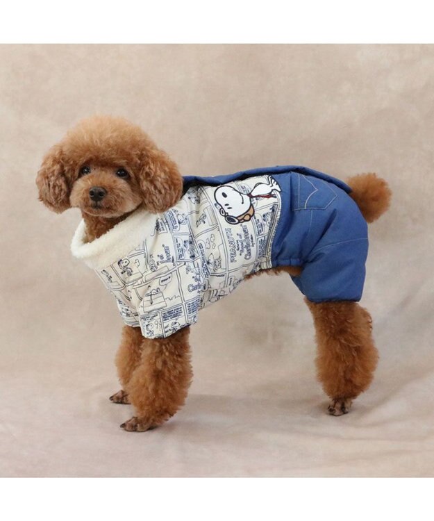PET PARADISE スヌーピー  遠赤外線  フライングエース  綿入りエアオール 小型犬 ブルー