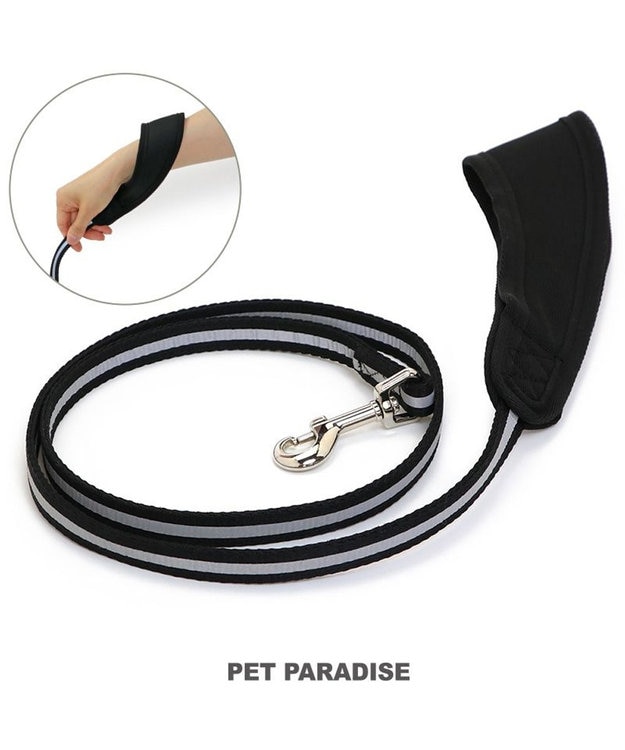 PET PARADISE 両面反射リード ブラック 120cm【SS~S】 黒