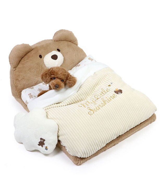 ペットパラダイス　ベッド　くま ペットパラダイス ペット木製ベッド＆くまちゃん柄布団 / PET