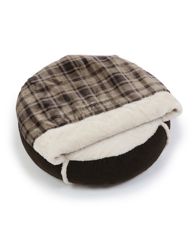 PET PARADISE ペットパラダイス 丸型寝袋 遠赤外線 《チェック柄》 60cm チェック柄