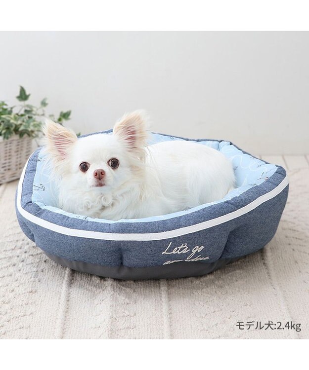 PET PARADISE ペットパラダイス クールカドラー 丸型《マリン柄》 超小型犬 マリン柄