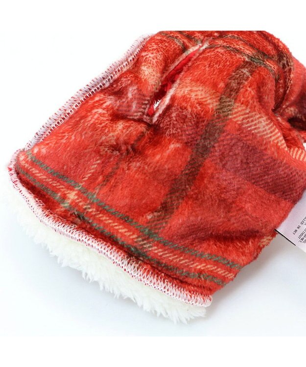 PET PARADISE ペットパラダイス クリスマス サンタ帽子 《ふわふわチェック柄 》 中型犬 サンタ