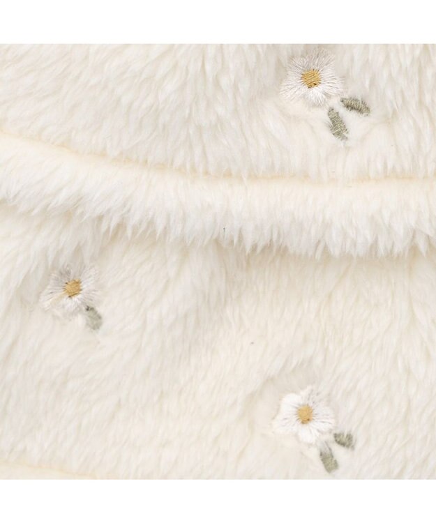 PET PARADISE ペットパラダイス ボア スカートつなぎ 《花刺繍》 小型犬 オフホワイト