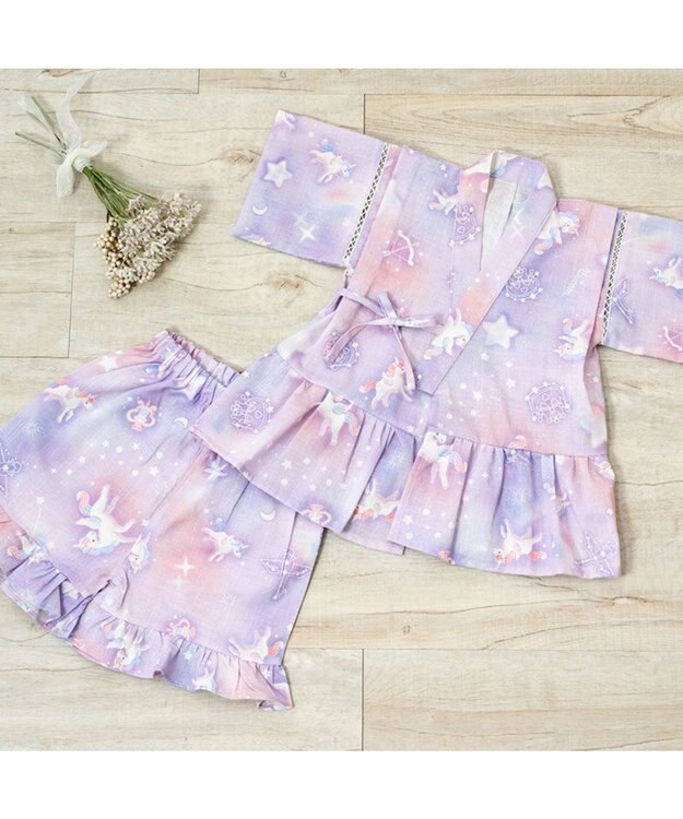 Mother garden 2025 マザーガーデン ユニコーン 甚平  《ミルキーウェイ》 95～100cm ミルキーウェイ