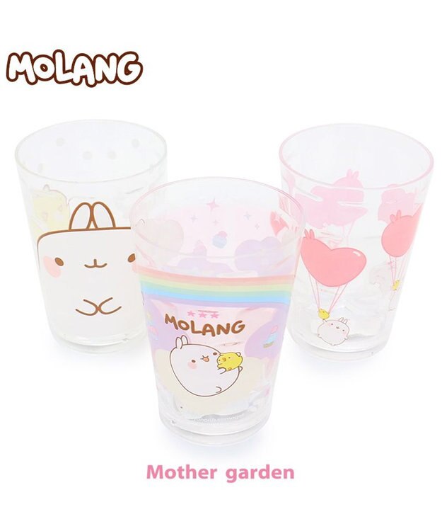 Mother garden マザーガーデン MOLANG モランタンブラー ３個セット《顔ボン柄 虹柄 風船柄》 -