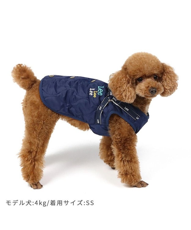 PET PARADISE Lee アウター ハーネス ベスト 小型犬 紺（ネイビー・インディゴ）