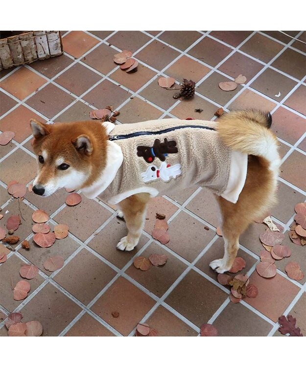 PET PARADISE リサとガスパール 背開き ベスト 《ベージュ》 中型犬 ベージュ