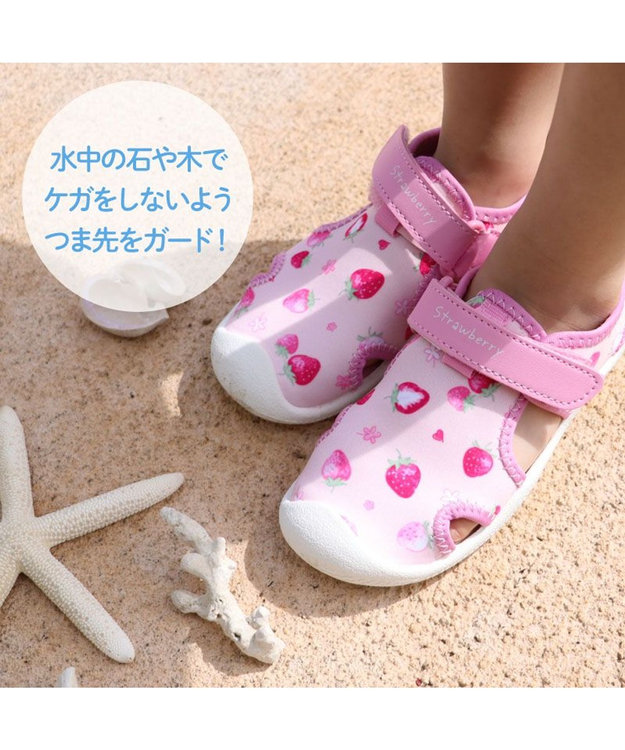 Mother garden マザーガーデン 野いちご アクアシューズ 16/17/18/19/20/21cm 野いちご柄