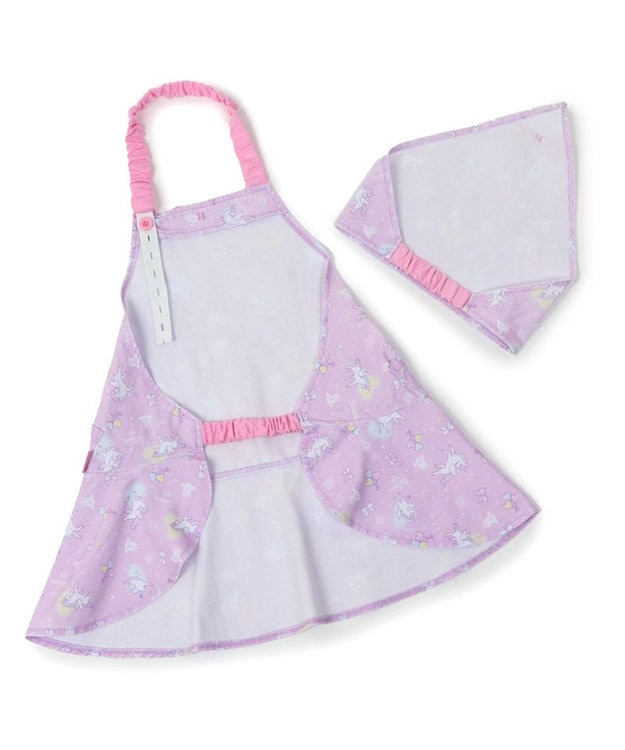 Mother garden マザーガーデン キッズエプロン & 三角巾 セット 100cm 《ユニコーン/野いちご》 ユニコーン