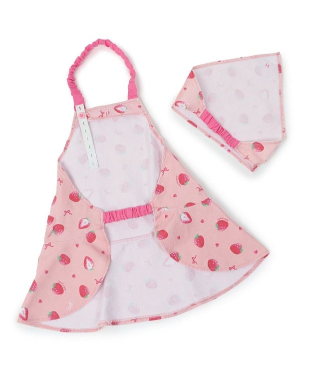 Mother garden マザーガーデン キッズエプロン & 三角巾 セット 100cm 《ユニコーン/野いちご》 野いちご