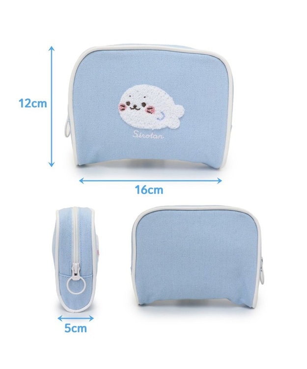 Mother garden しろたん サガラ刺繍 横型ポーチ 横型ポーチ