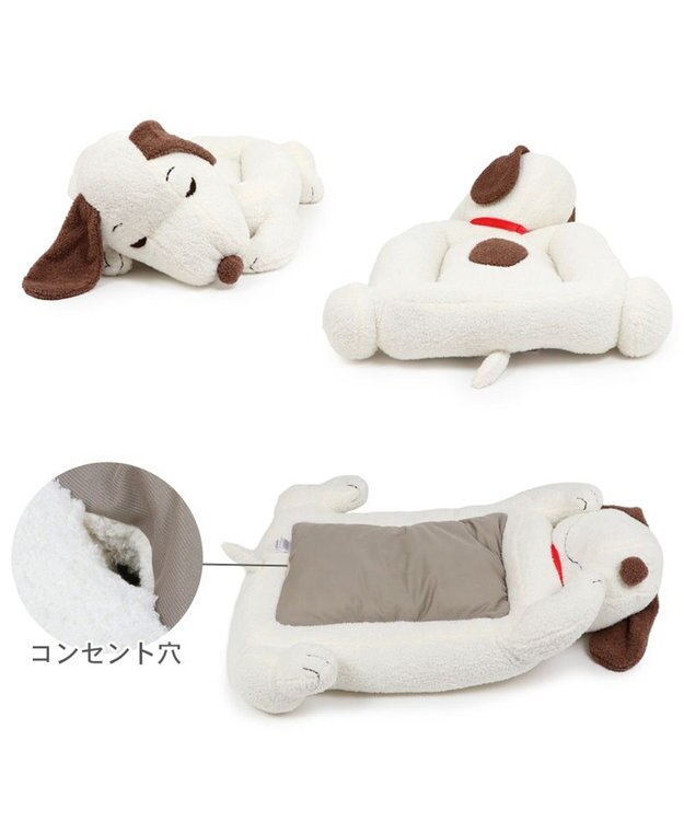 PET PARADISE スヌーピー うたたねクッション ホワイト