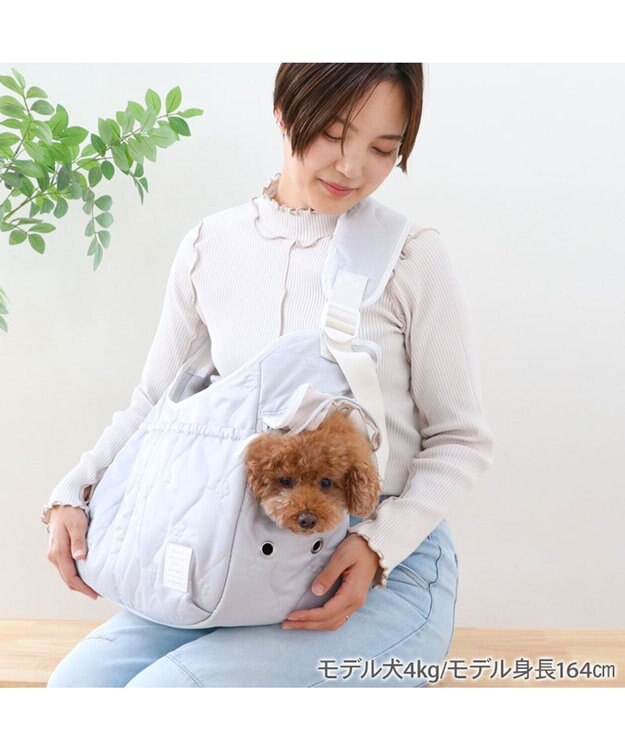 PET PARADISE ペットパラダイス キルティング ショルダーバッグ 《グレー》 Ｍ グレー