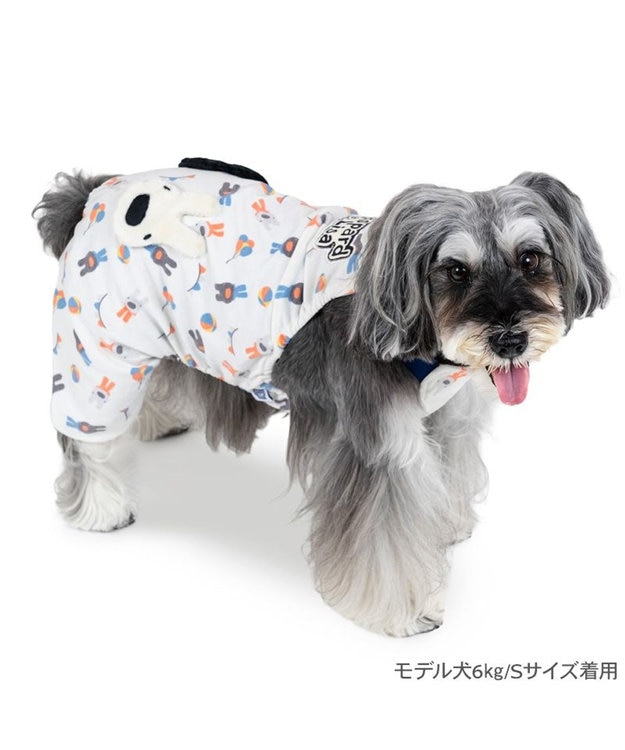 PET PARADISE リサとガスパール サロペット 《二人飛び柄》 小型犬 ホワイト