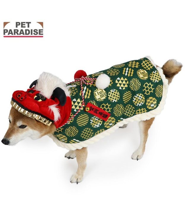 PET PARADISE ペットパラダイス 獅子舞コート 中型犬 大型犬 グリーン