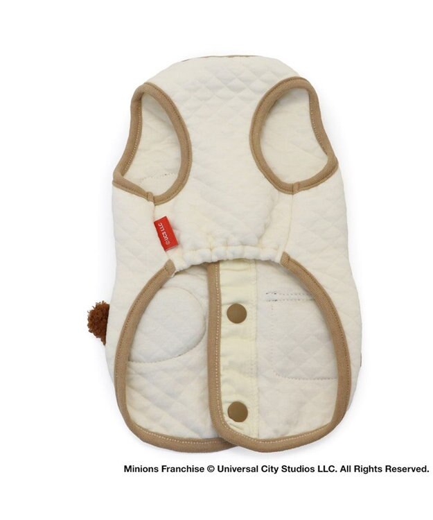 PET PARADISE ミニオン ティム キルトベスト 《マリン》 小型犬 ホワイト×ブラウン