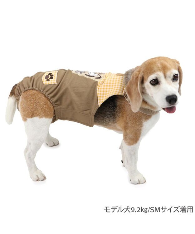 PET PARADISE スヌーピー makokoro マナーオール 中型犬 ブラウン×イエロー
