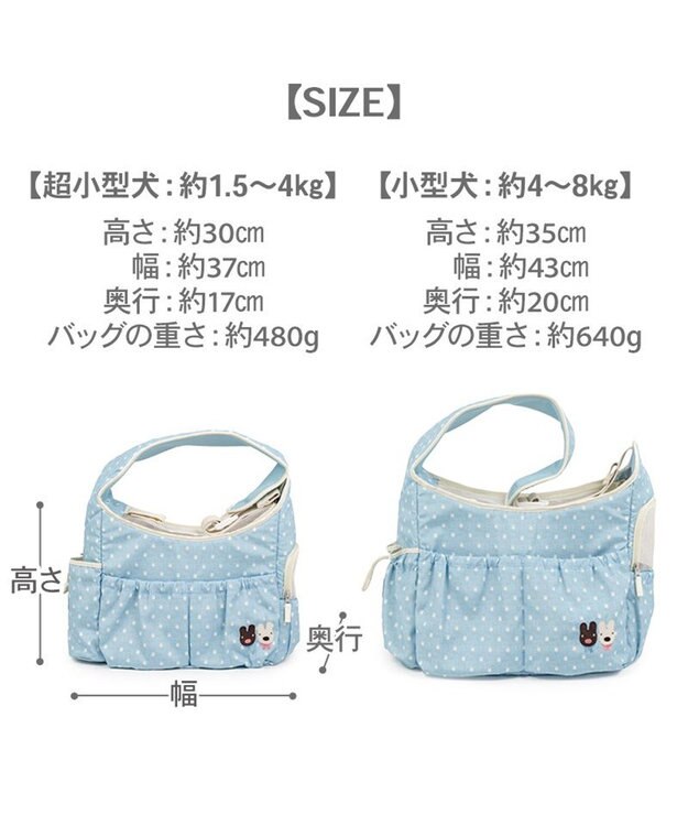 PET PARADISE リサとガスパール 刺繍 スリングバッグ Ｓ ブルー