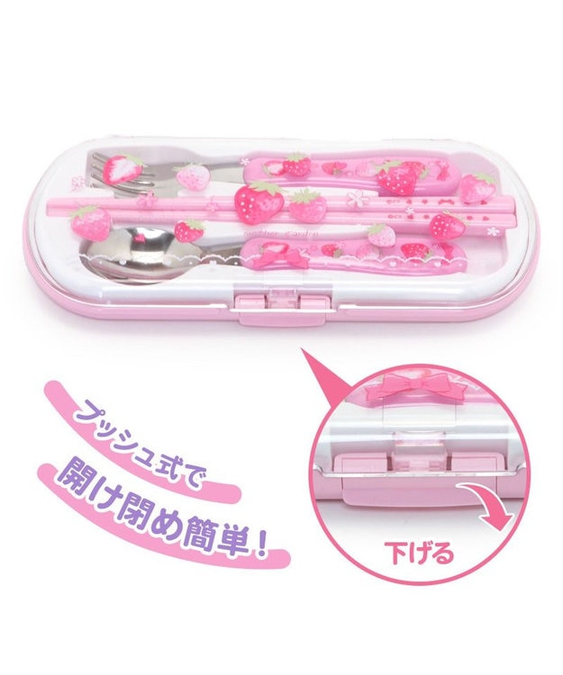 Mother garden マザーガーデン 野いちご トリオセット お箸 & スプーン & フォーク 《スケッチ柄》 スケッチ柄