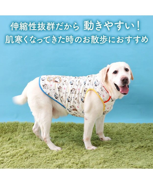 PET PARADISE スヌーピー ペティヒート 天竺 タンクトップ 《ハート》 中型犬 大型犬 ホワイト