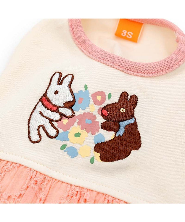PET PARADISE リサとガスパール 刺繍 レース ワンピース 小型犬 ピンク