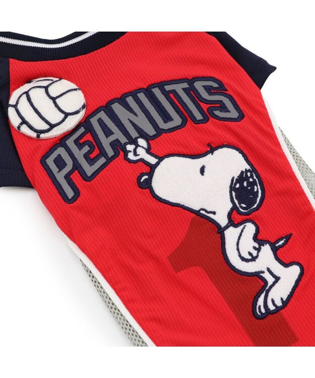 PET PARADISE スヌーピー バレーボール Tシャツ 接触冷感《レッド》 中型犬 大型犬 レッド
