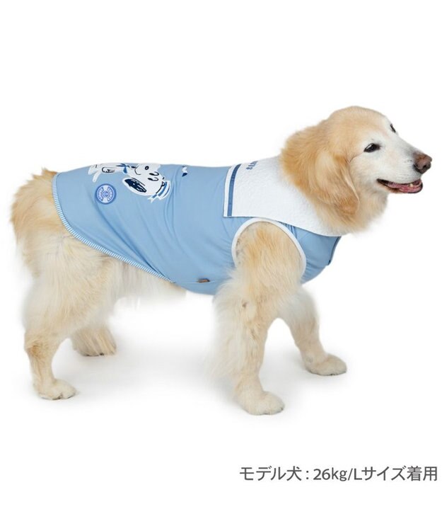 PET PARADISE スヌーピー エコメイド タンクトップ 《マリン柄》 中型犬  大型犬 ライトブルー