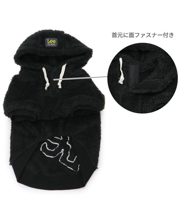 PET PARADISE Lee ボア フリース パーカー 《ブラック》 小型犬 ブラック