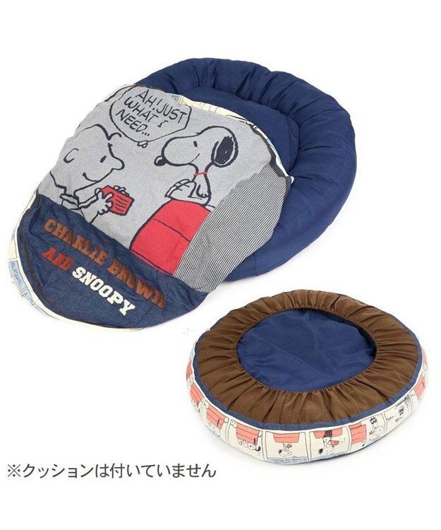 PET PARADISE スヌーピー 丸型 クッション用 替えカバー 《８０’Ｓ 柄》 (60cmの丸型クッションに対応） ８０’Ｓ 柄