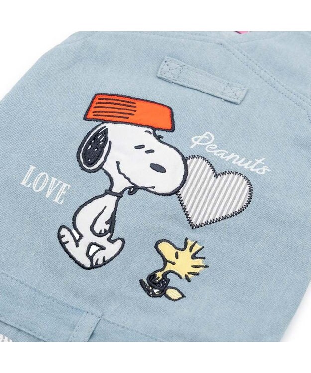 PET PARADISE スヌーピー ライトデニム オーバーオール 小型犬 ライトインディゴブルー