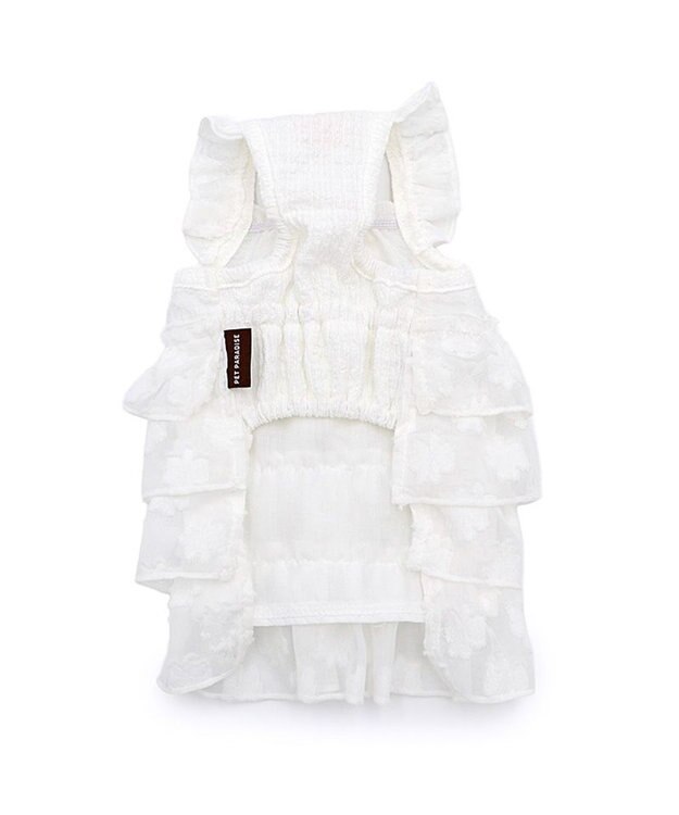 PET PARADISE ペットパラダイス お花 ふりふり ワンピース 《ホワイト》 小型犬 ホワイト