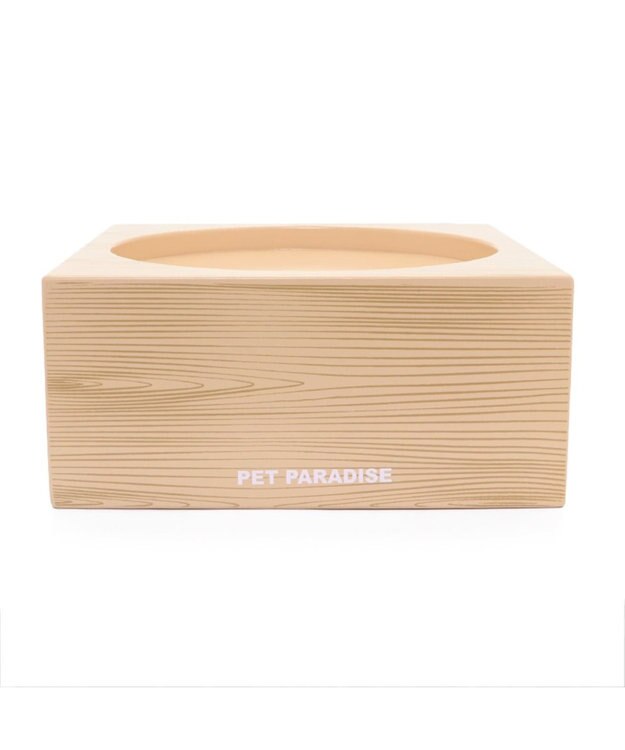 PET PARADISE 木製フードテーブル【大】（フードボウル別売り）M 茶系