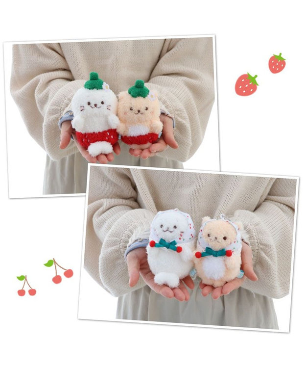 Mother garden らっこいぬ  マスコット キーホルダー 《ピュアさくらんぼ》 ピュアさくらんぼ