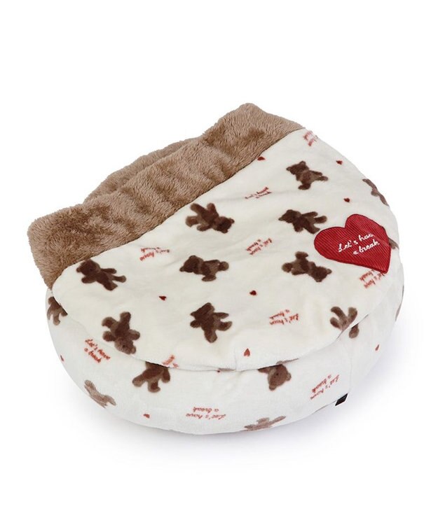 PET PARADISE ペットパラダイス 丸型寝袋 遠赤外線 《くまちゃん柄》 50cm くまちゃん柄