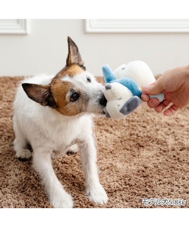 PET PARADISE スヌーピー 雪だるまトイ 青マフラー ホワイト