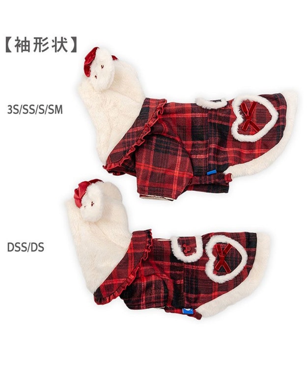 PET PARADISE ディズニー ミニーマウス チェックコート 中型犬 レッド×ホワイト