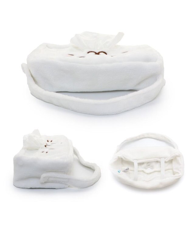 Mother garden しろたん 顔ぼん ティッシュカバー 置き型/吊り下げ 【単品】 吊り下げ