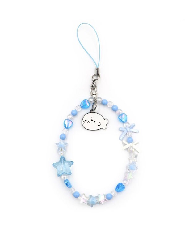 Mother garden しろたん ビーズストラップ 《水色》 単品 水色
