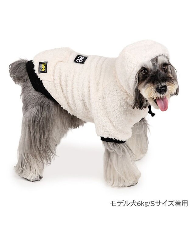 PET PARADISE Lee ボア フリース パーカー 小型犬 オフホワイト