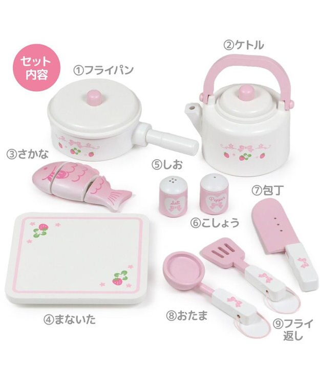 Mother garden マザーガーデン  キッチンツール 9点セット 《スウィートストロベリー》 ツールセット