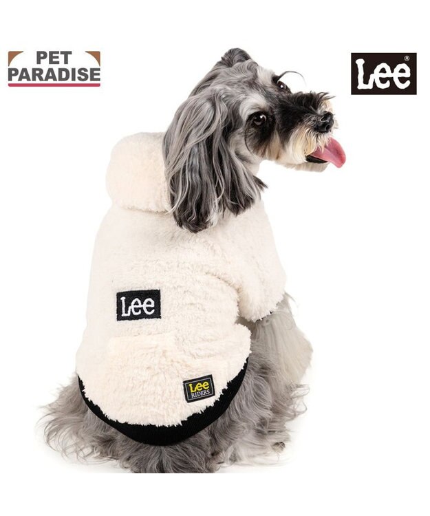 PET PARADISE Lee ボア フリース パーカー 小型犬 オフホワイト