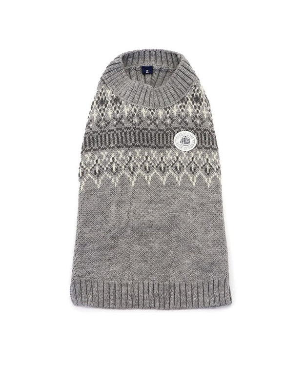 PET PARADISE J.PRESS ノルディク ニット 小型犬 グレー