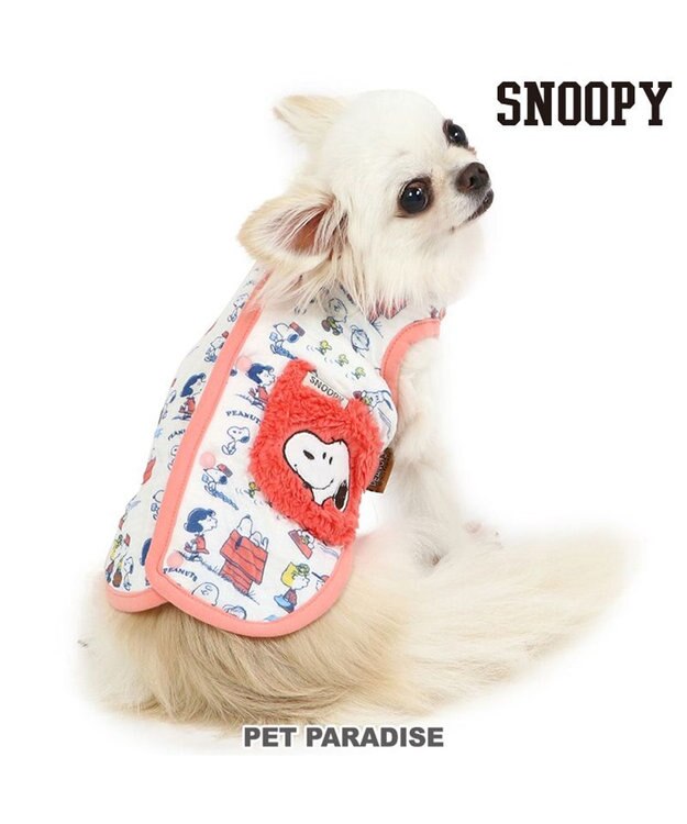 PET PARADISE スヌーピー ふわりとキルト ベスト 小型犬 オレンジ