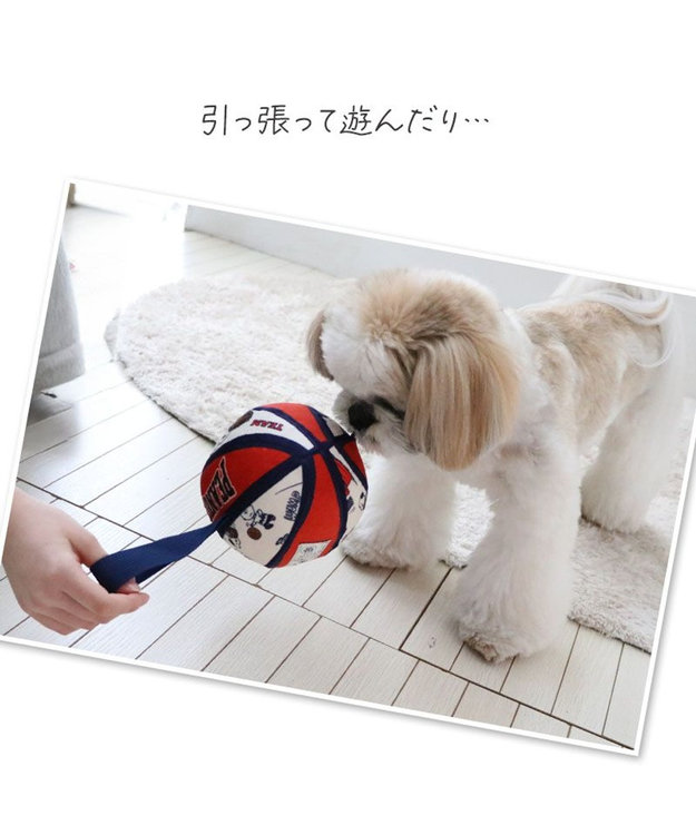PET PARADISE スヌーピー タブ付 バスケットボール  トイ オレンジ×ホワイト