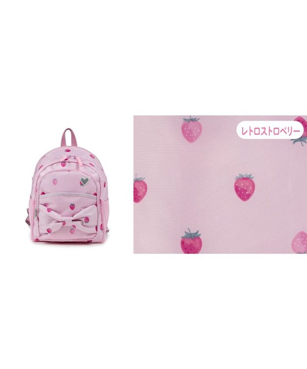 Mother garden マザーガーデン 野いちご 子供用 リュック 【Mサイズ】《レトロストロベリー柄》 レトロストロベリー柄