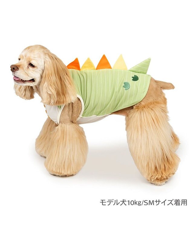 PET PARADISE ペットパラダイス 恐竜 ボーダー エコメイド タンクトップ 中型犬 大型犬 グリーン