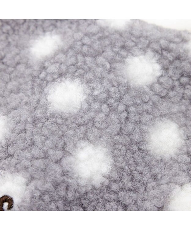 PET PARADISE リサとガスパール 水玉ボアベスト 中型犬 グレー