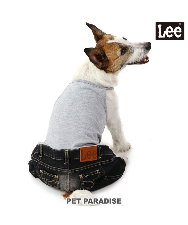 PET PARADISE Lee キャミソール ブラック デニム  パンツつなぎ 【小型犬】 ブラック